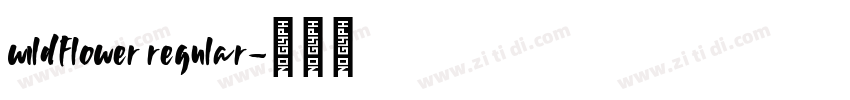 wildflower regular字体转换